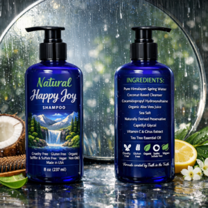 Natural Happy Joy Shampoo — Sulfate & Sulfite Free • Gluten-Free • Vegan • Naturally Derived